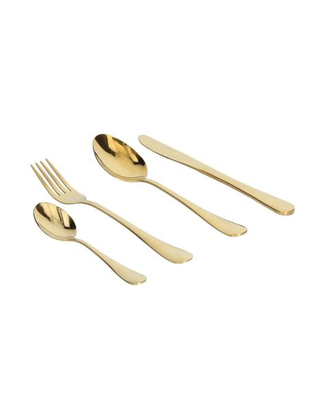 Servizio Posate Acciaio Inox Antony Golden Oro 24pz Di Tognana