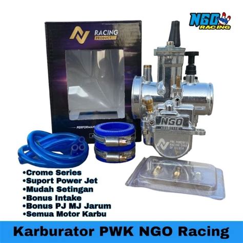 Jual Karbu Karburator Ngo Racing Pwk Chrome Karet Intake