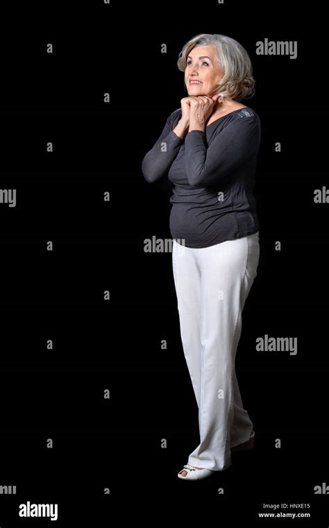 Full Height Portrait Of Mature Woman Stock Photo Alamy