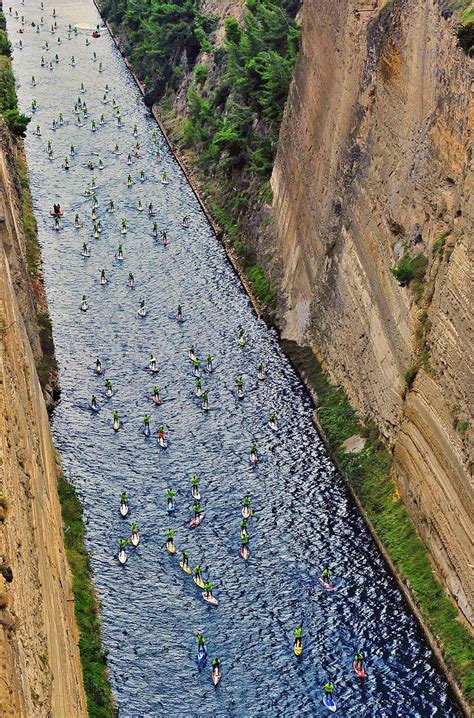 Recap Photos From The Epic Corinth Canal Crossing Worlds Straightest