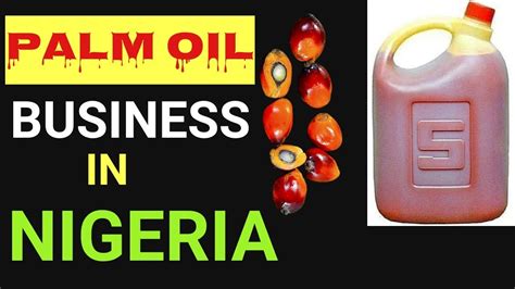 PALM OIL BUSINESS IN NIGERIA How To Become S Successful Palm Oil