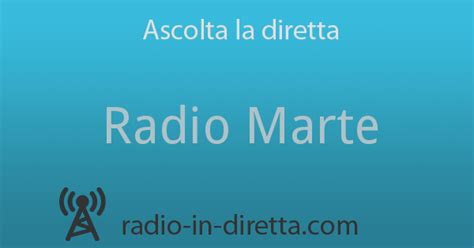 Ascolta Radio Marte Diretta Streaming On Air