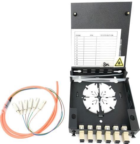 Ultra Spec Cables 6 Port Wall Mount Fiber Enclosure With Spool Multimode Om1 Simplex Sc Upc Kit