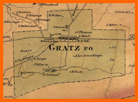 Map of Gratz in Lykens Township, 1862 – Lykens Valley: History & Genealogy