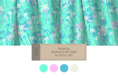 Tropical Pattern Graphic By Katya Bogina Creative Fabrica