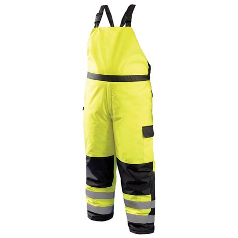 OccuNomix LUX-WBIB Class E Cold Weather Bib Pants - Yellow/Lime | Full ...