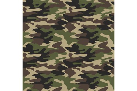 Camouflage Pattern Background Seamless Vector Illustration