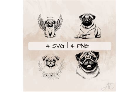 Pug Svg Bundle Pug Dog Png Graphic By Artistic Ortex · Creative Fabrica