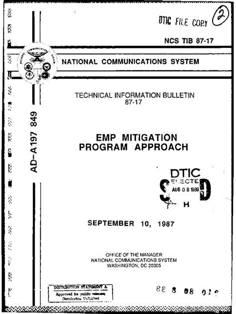 Fillable Online Emp Electromagnetic Pulse Mitigation Program Approach