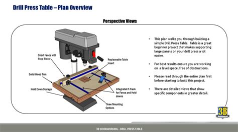 DIY Drill Press Table – Build Plans | Woodworking Plans, digital plans ...