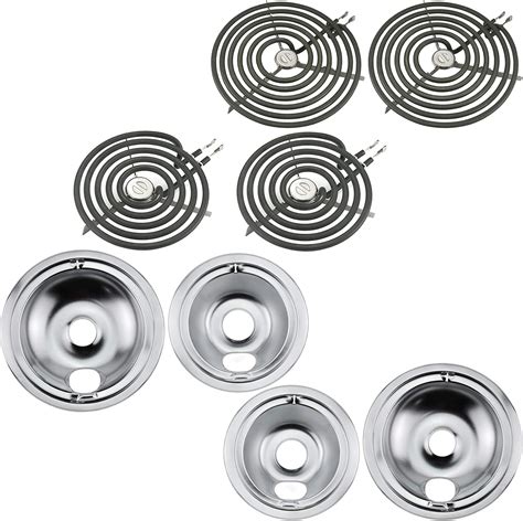 Wb31t10010 Wb31t10011 Chrome Range Drip Pans And Wb30m1 Wb30m2 Electric Stove Burner