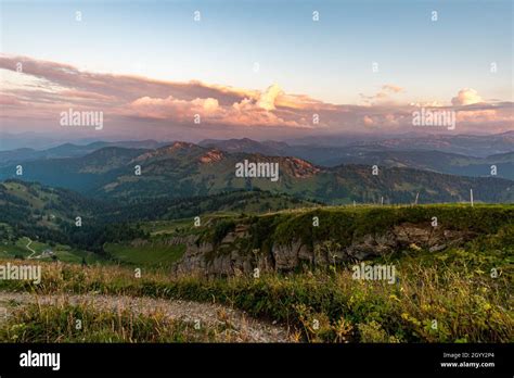 Beautiful Sunset Hike To The Hochgrat On The Nagelfluhkette Near