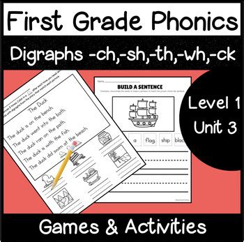 Words With Digraphs Games Activities Fundations Aligned Level 1