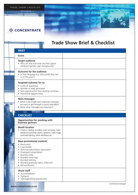 9 Trade Show Checklist Examples Pdf Examples Trade Show Checklist Template Examples – Dremelmicro