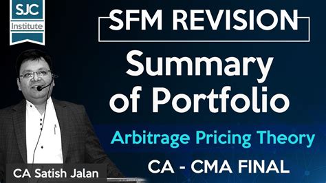 Summary Of Portfolio Arbitrage Pricing Theory Sfm Revision Ca Final