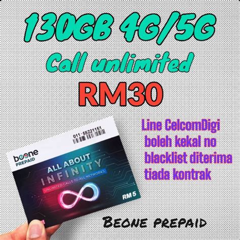 NO VIP MURAH Beone Prepaid 130GB 4G 5G RM30 KEKAL NO Dari Umobile