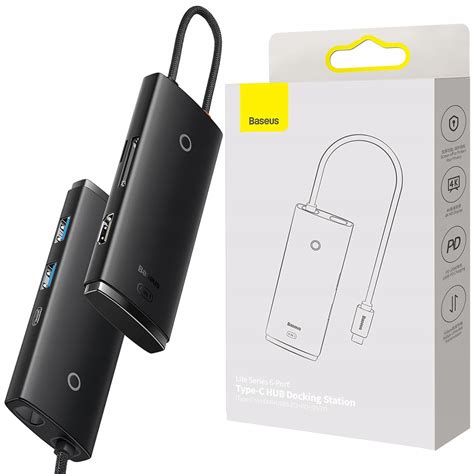 Baseus Hub Adapter Rozdzielacz Usb C X Usb Hdmi K Sd Tf Pd W