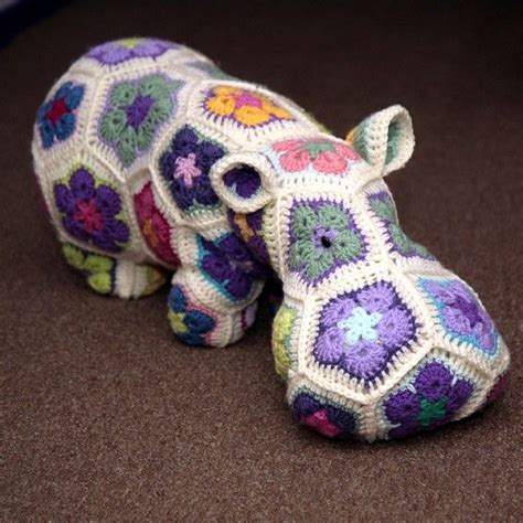 African Flower Hippo By Wightwitch Pattern By Heidibears Crochet