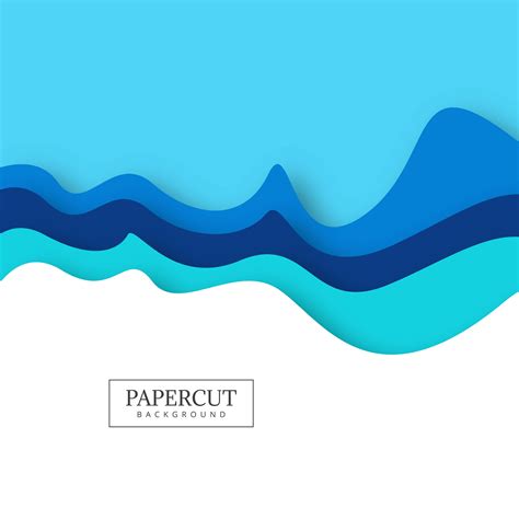 Abstract colorful papercut creative wave design vector 258952 Vector ...