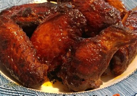 Alitas de pollo en adobo al horno Receta de Compartiendo sazón con