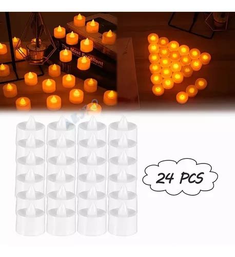 Velas De Amarillo Led Electr Nicas Con Efecto Llama Meses Sin Inter S