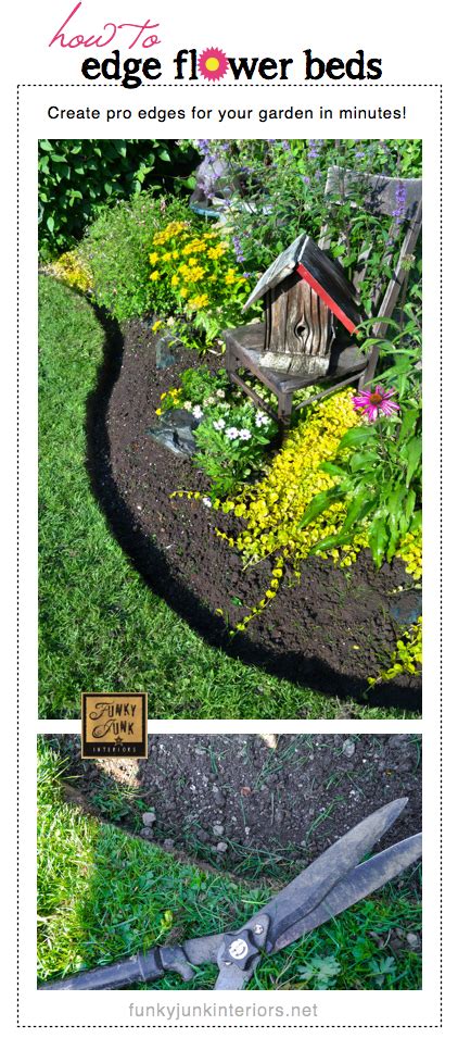 How To Create Flower Bed Edging Like A Pro Via Funky Junk Interiors