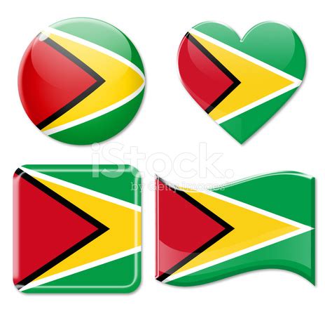 Foto De Stock Guyana Banderas Conjunto De Iconos Libre De Derechos