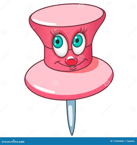 Drawing Pin Thumbtack Cartoon Royalty Free Stock Image