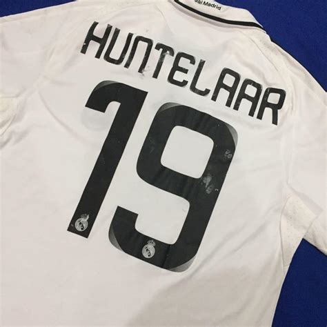 0809 Klaas Jan Huntelaar Real Madrid Home Jersey Mens Fashion Tops