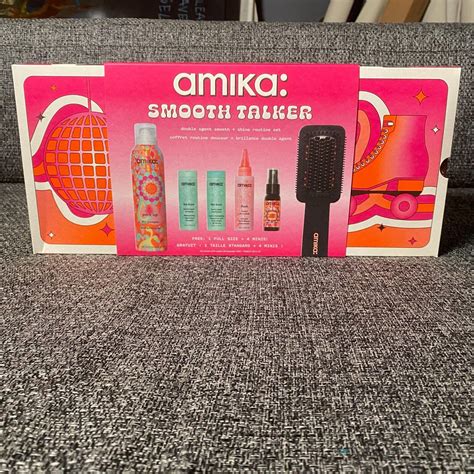 Nib Amika Smooth Talker Double Agent Straightening Blow Dry Brush Hair