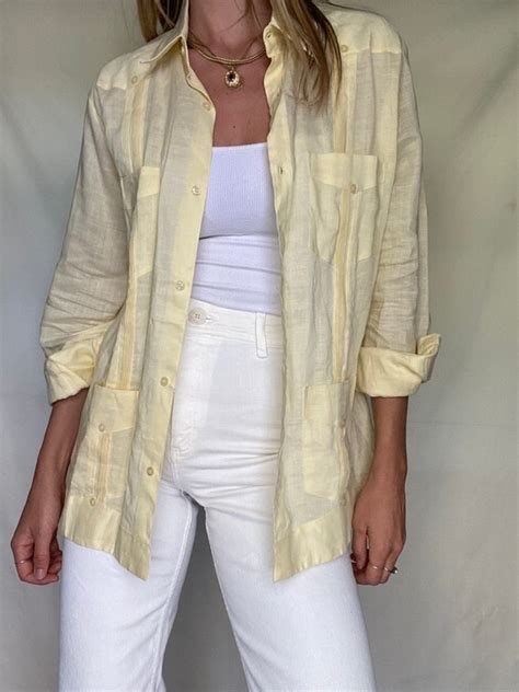 Vintage Oversized Linen Button Down Gem