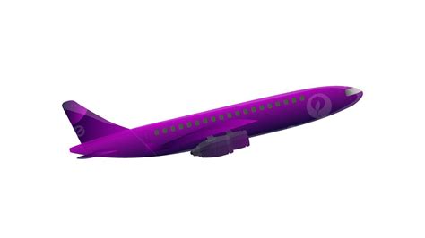 Realistic 3d Purple Airplane On White Backgroundvector Illustration Vector, Background, Art ...