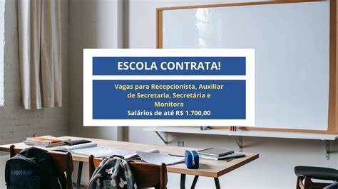 Escola Abre Processo Seletivo Vagas Para Recepcionista Auxiliar De