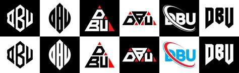 Dbu Letter Logo Design In Six Style Dbu Polygon Circle Triangle