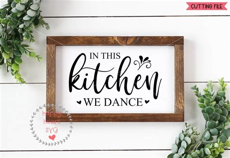 Bless This Kitchen Is For Dancing Sign Rustic Kitchen Decor Farmhouse