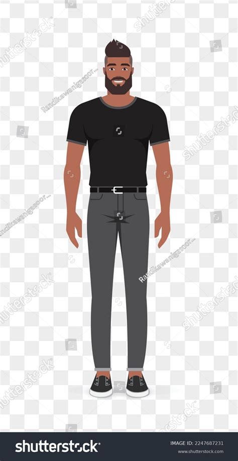 man vector illustration male person isolated stock vector royalty