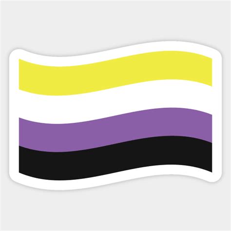 Nonbinary Pride Flag Nonbinary Pride Flag Sticker Teepublic