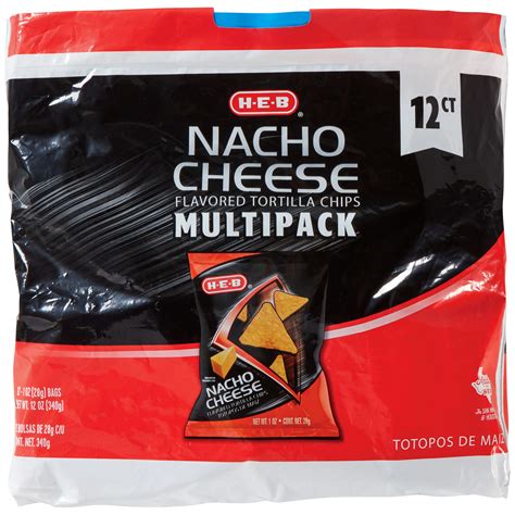 H E B Nacho Cheese Tortilla Chips Multipack Shop Chips At H E B