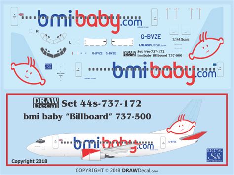 bmi baby Billboard Scheme 737-500 – DRAW Decal