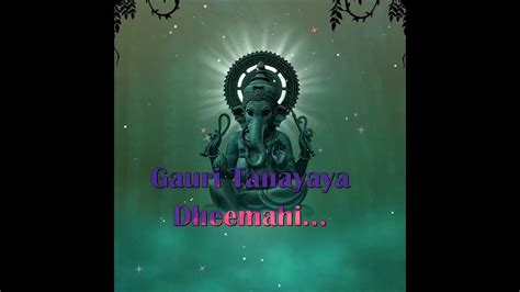 Ek Dantaya Vakratundaya Gauri Tanaya Karaoke Status Full Screen Ganesh Chaturthi Status Youtube