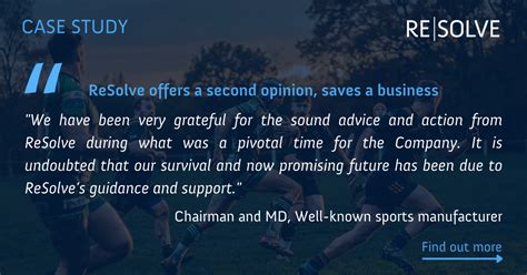 Resolve Offers A Second Opinion Saves A Business Resolve Advisory