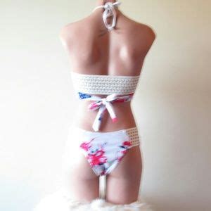 Swim New White Floral Swim Bikini Set White Pink Blue Poshmark