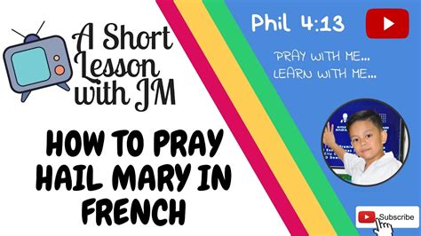 How To Pray Hail Mary In French Youtube