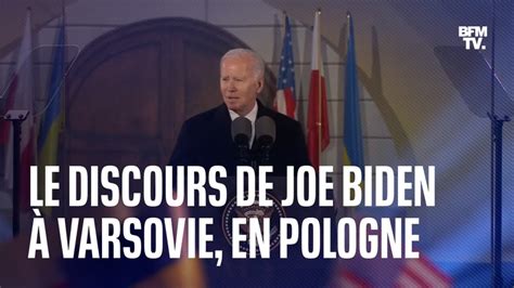 Le discours intégral de Joe Biden à Varsovie en Pologne