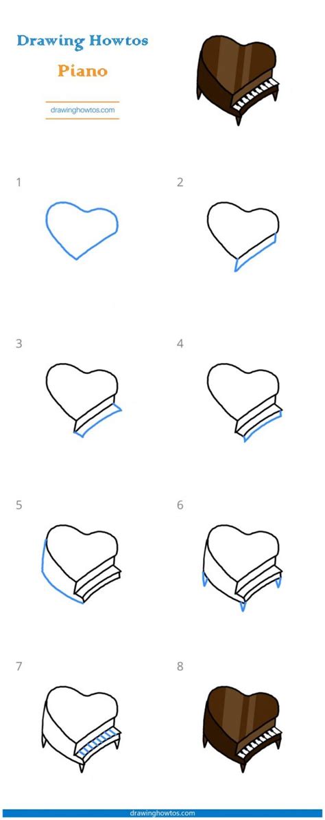 How To Draw A Piano Step By Step Easy Drawing Guides Drawing Howtos