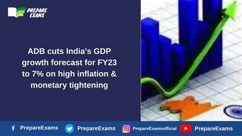 Adb Cuts Indias Gdp Growth Forecast For Fy23 To 7 On High Inflation