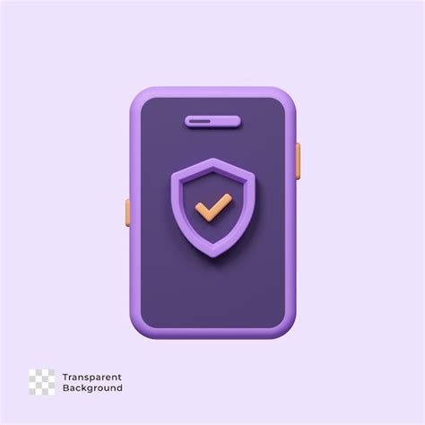 Premium Psd Mobile Protection 3d Icon