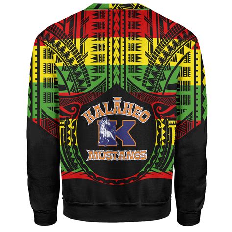 Hawaii Sweatshirt Kalaheo High School Reggae Color Polynesian