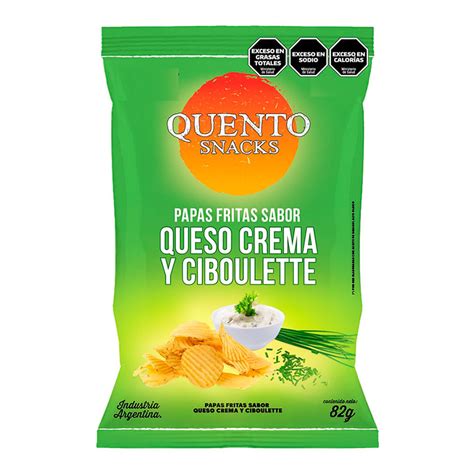 Papas Fritas Quento Sabor Queso Crema Y Ciboulette 82 G Masonline Más Online