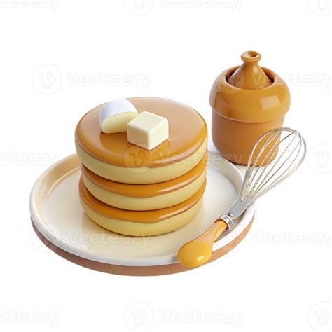 Delicious Stack Of Buttery Pancakes 52561369 Png